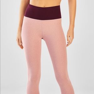 Fabletics High-Waisted Heathered Crop leggings